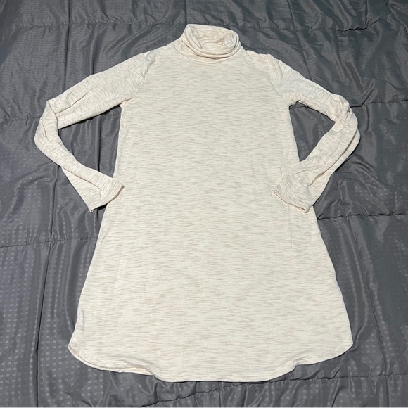 Af Abercrombie & Fitch cream heathered turtle neck dress size xs - Picture 4 of 9